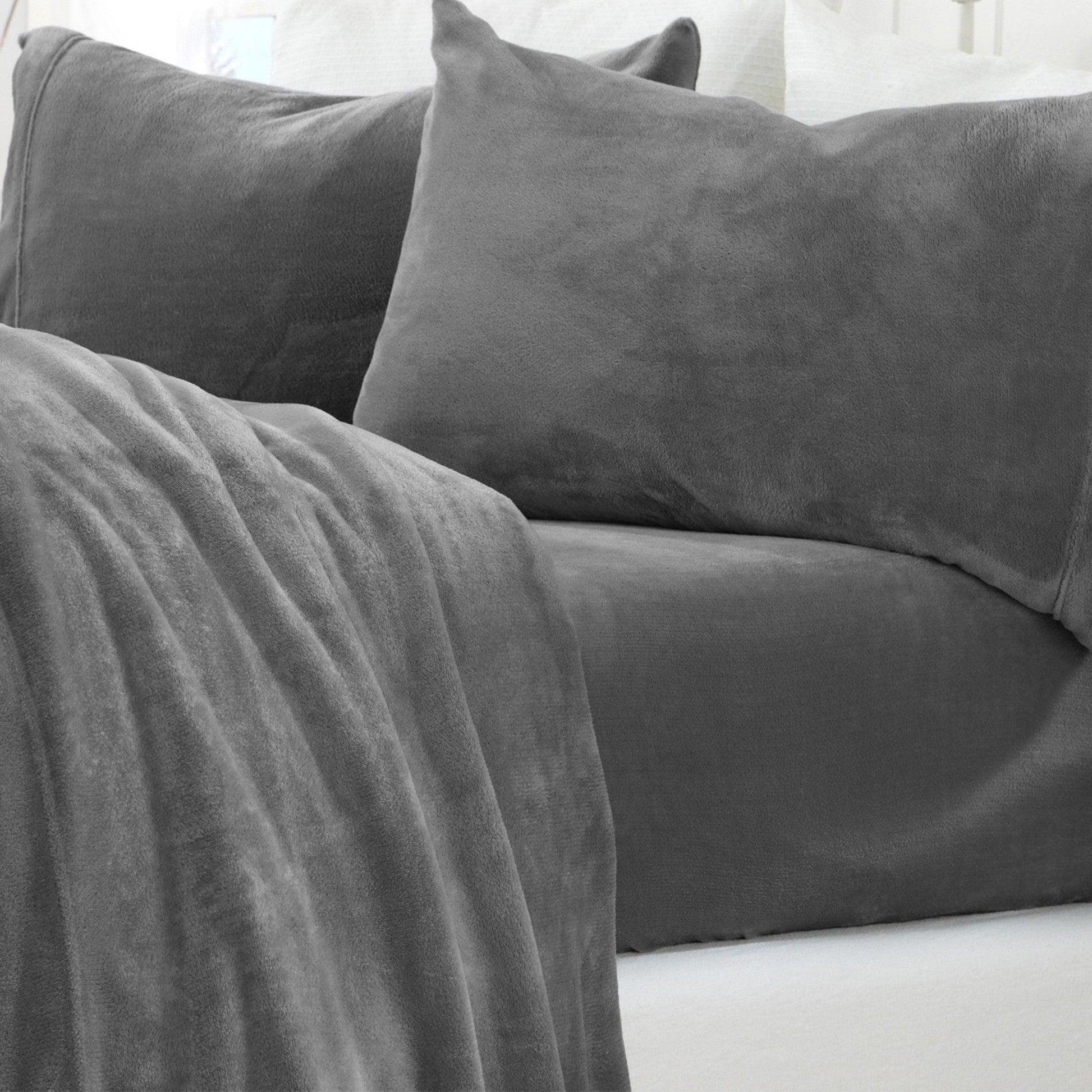 Solid Plush Sheet - Velvet Luxe Collection - - Sheets