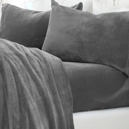 Solid Plush Sheet - Velvet Luxe Collection - - Sheets