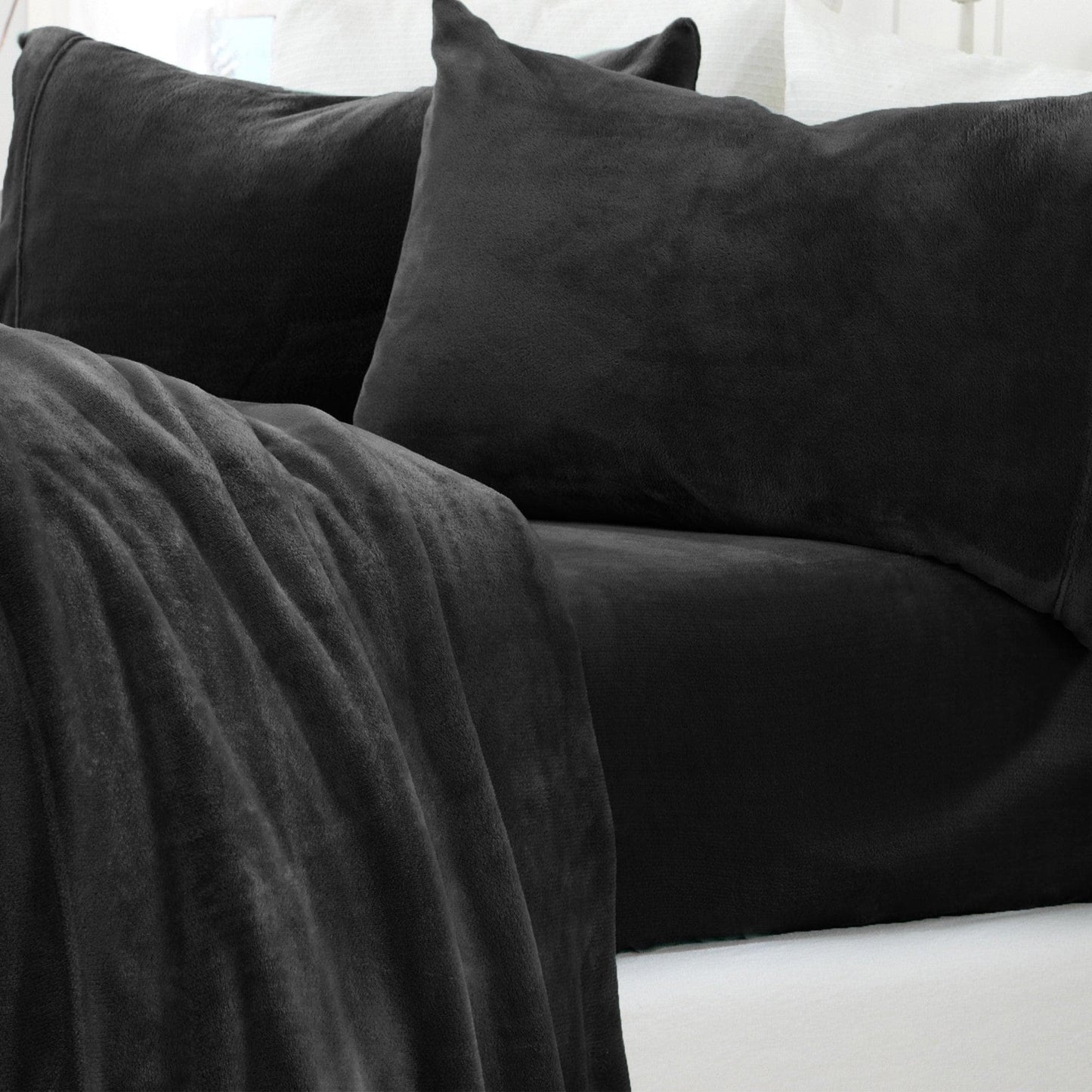 Solid Plush Sheet - Velvet Luxe Collection - - Sheets