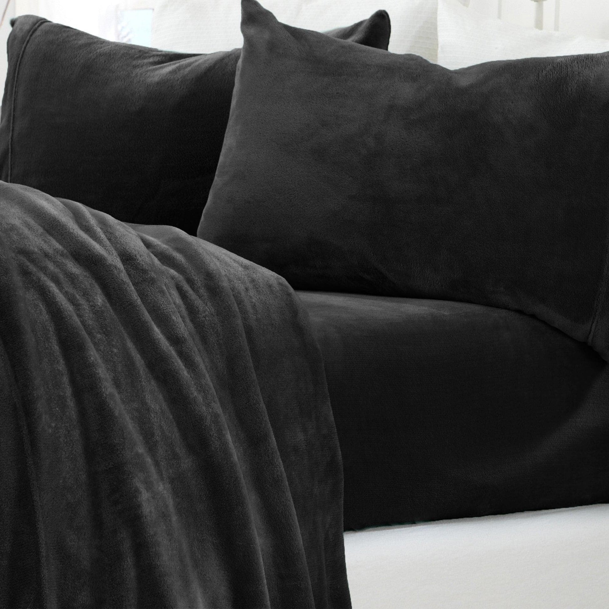 Solid Plush Sheet - Velvet Luxe Collection - - Sheets