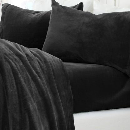 Solid Plush Sheet - Velvet Luxe Collection - - Sheets