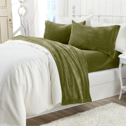 Solid Plush Sheet - Velvet Luxe Collection - - Sheets