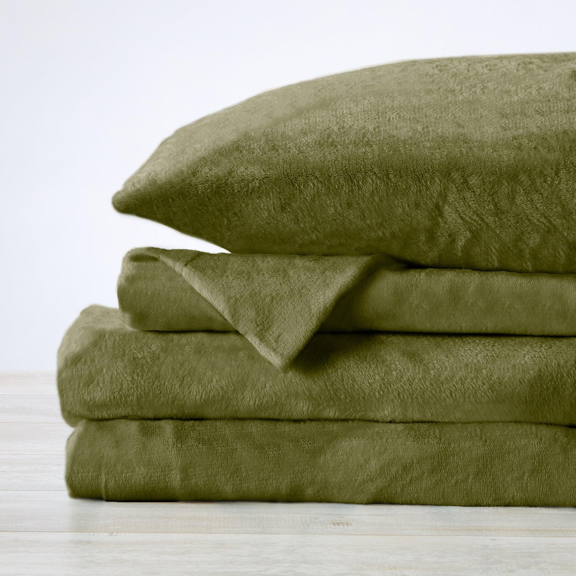 Solid Plush Sheet - Velvet Luxe Collection - - Sheets
