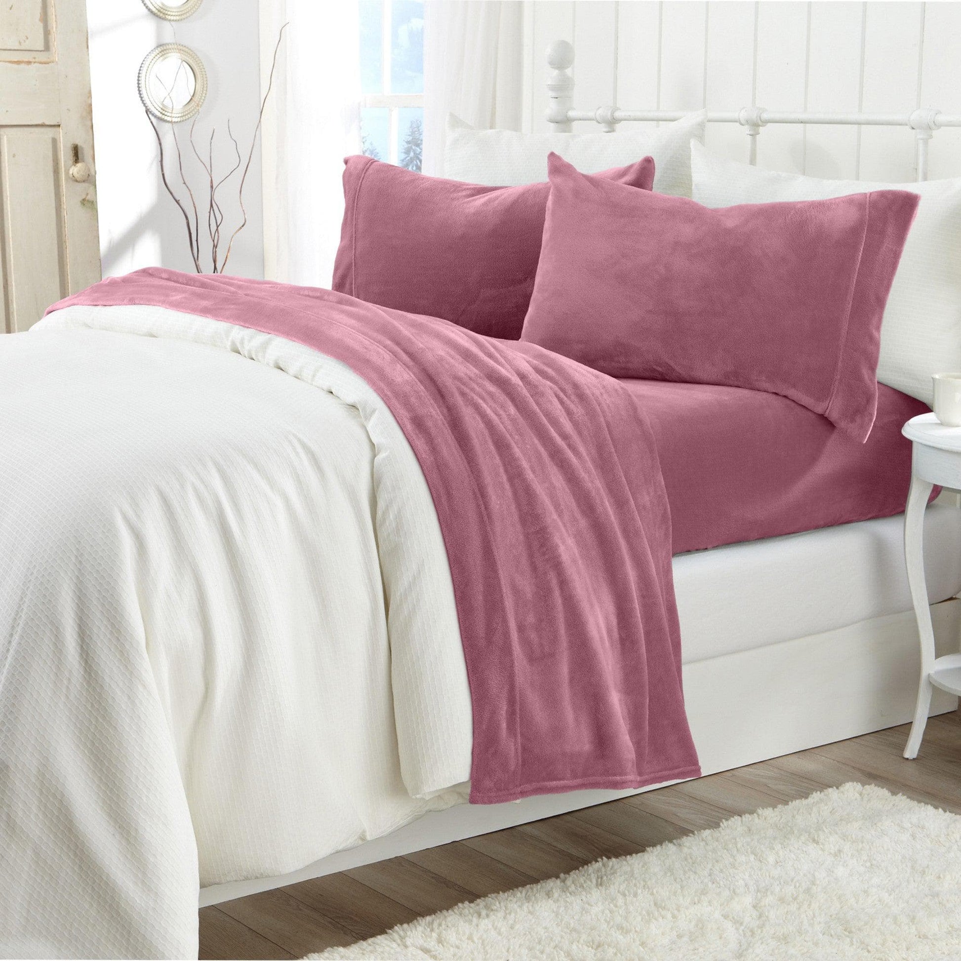 Solid Plush Sheet - Velvet Luxe Collection - - Sheets