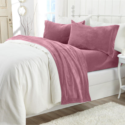 Solid Plush Sheet - Velvet Luxe Collection - - Sheets