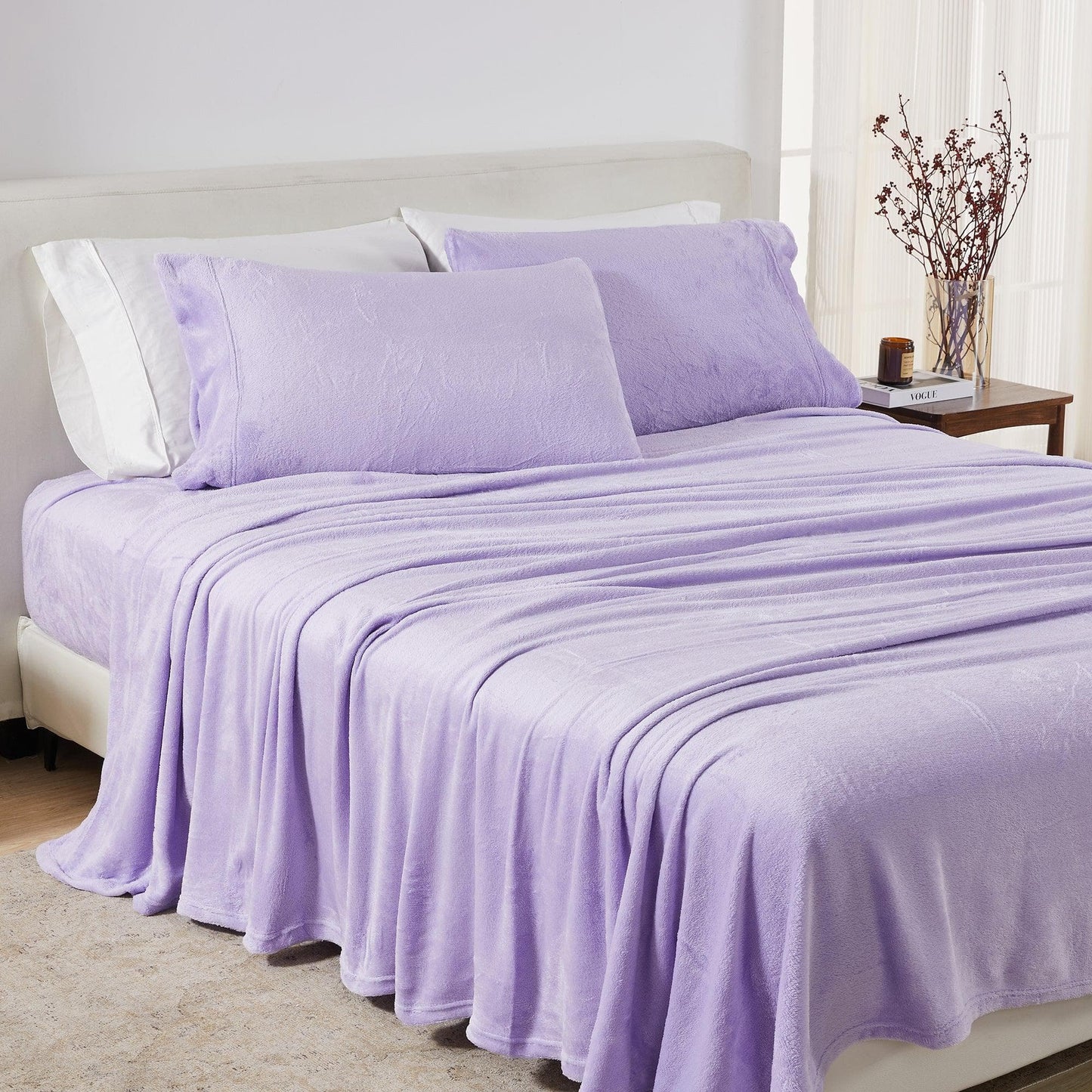 Solid Plush Sheet - Velvet Luxe Collection - - Sheets