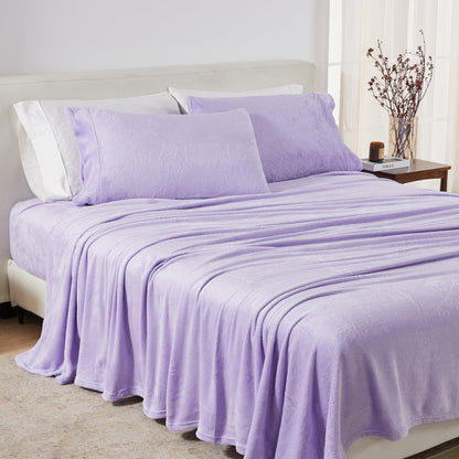 Solid Plush Sheet - Velvet Luxe Collection - - Sheets