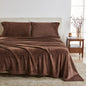 Solid Plush Sheet - Velvet Luxe Collection - Chocolate Brown - Sheets