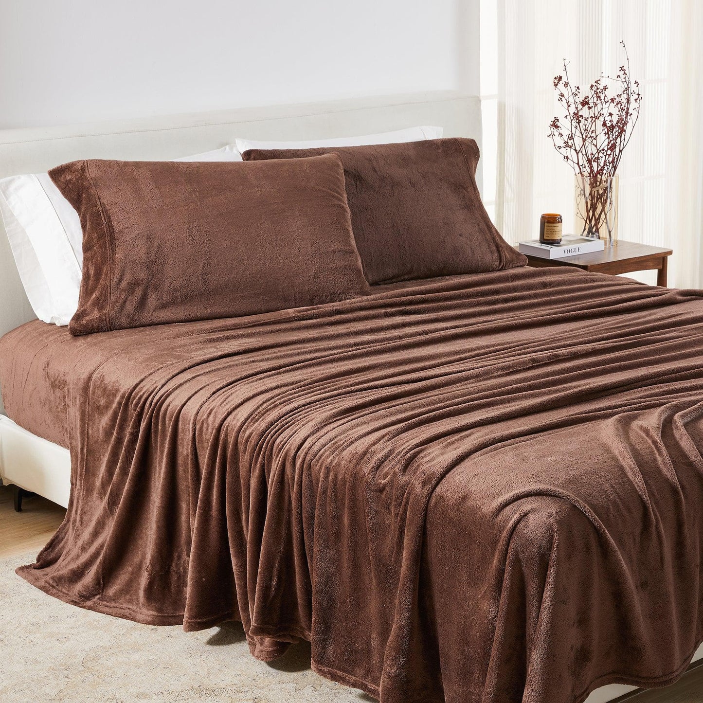 Solid Plush Sheet - Velvet Luxe Collection - - Sheets