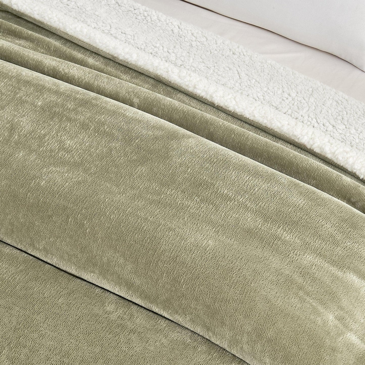 Velvet Plush Sherpa Luxury Bed Blanket - Kinsley Collection - -