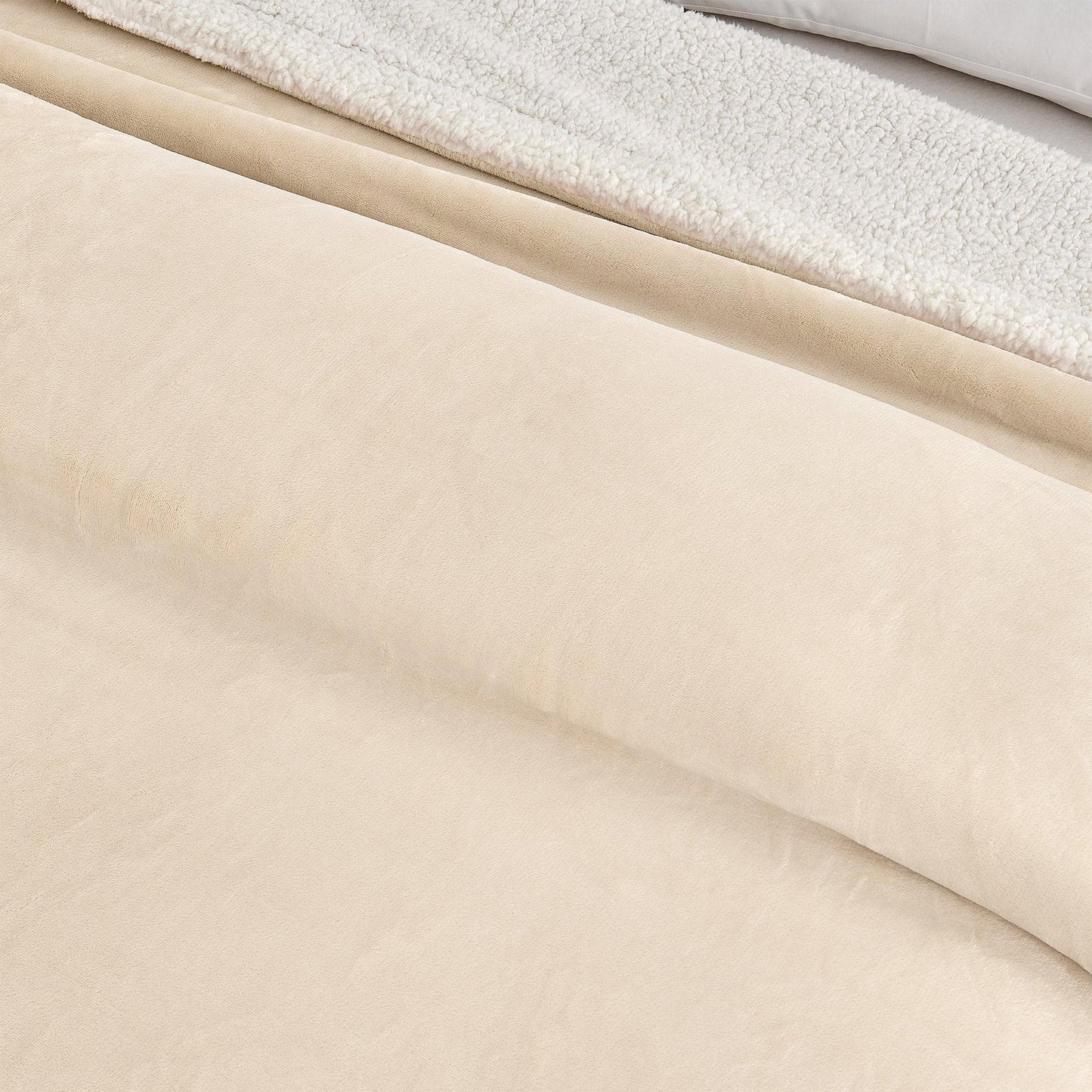 Velvet Plush Sherpa Luxury Bed Blanket - Kinsley Collection - -