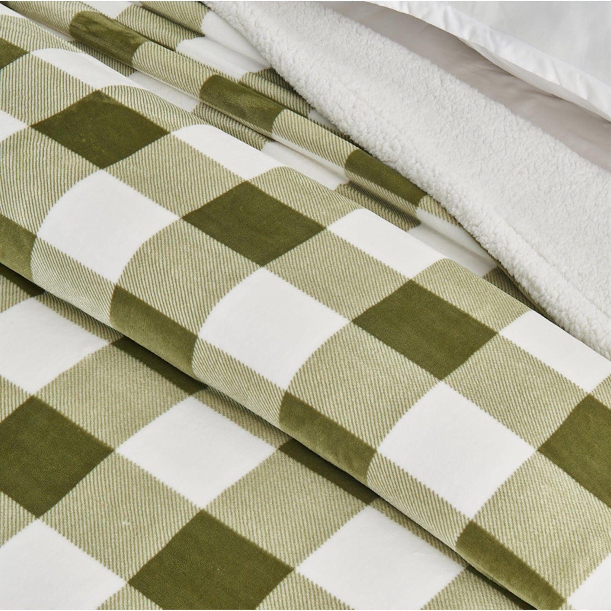 Velvet Plush Sherpa Luxury Bed Blanket - Kinsley Collection - -