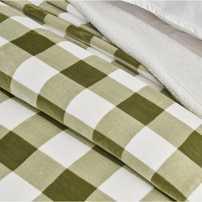 Velvet Plush Sherpa Luxury Bed Blanket - Kinsley Collection - -
