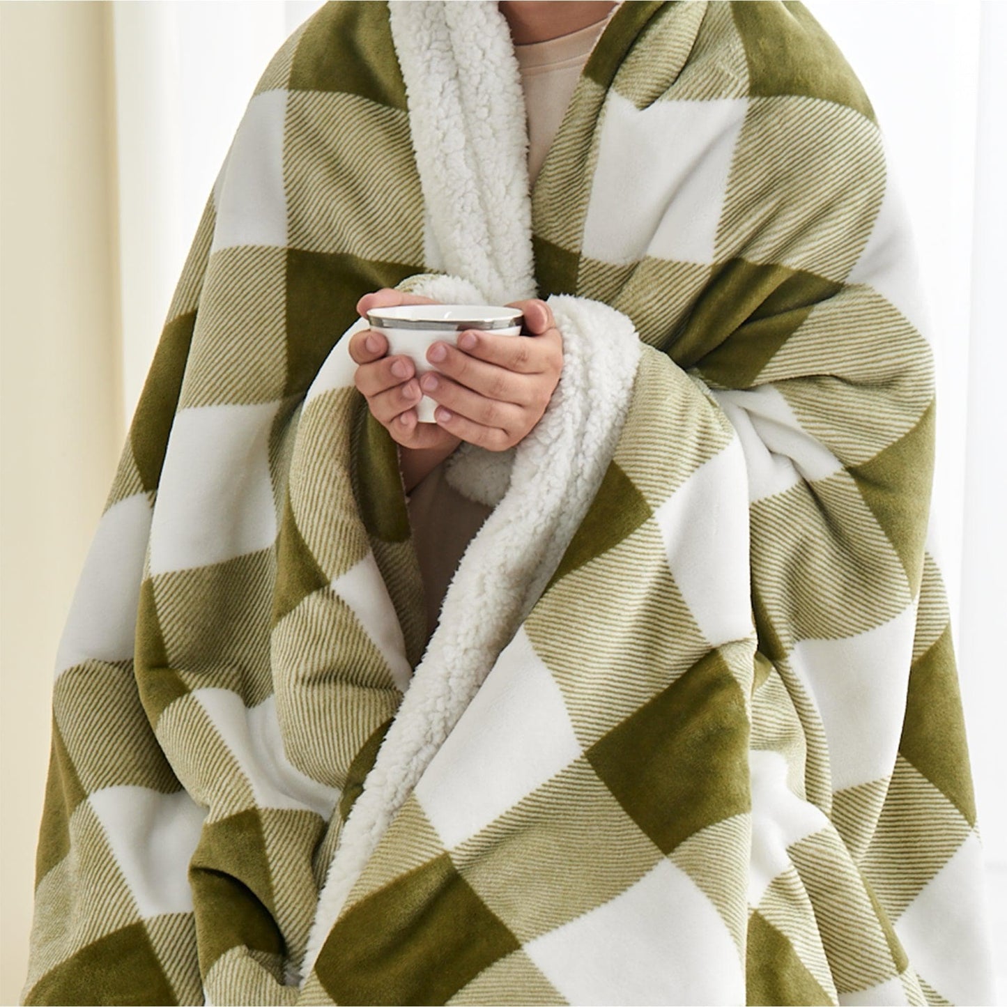 Velvet Plush Sherpa Luxury Bed Blanket - Kinsley Collection - -