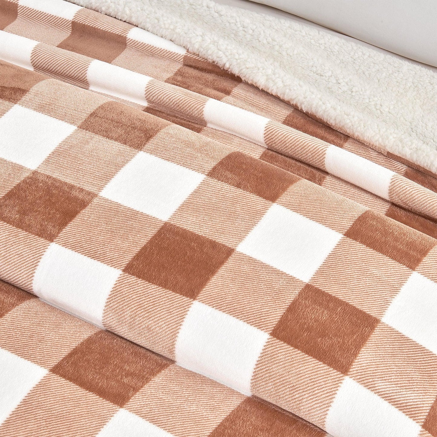 Velvet Plush Sherpa Luxury Bed Blanket - Kinsley Collection - -