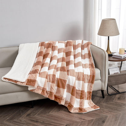 Velvet Plush Sherpa Luxury Bed Blanket - Kinsley Collection - -