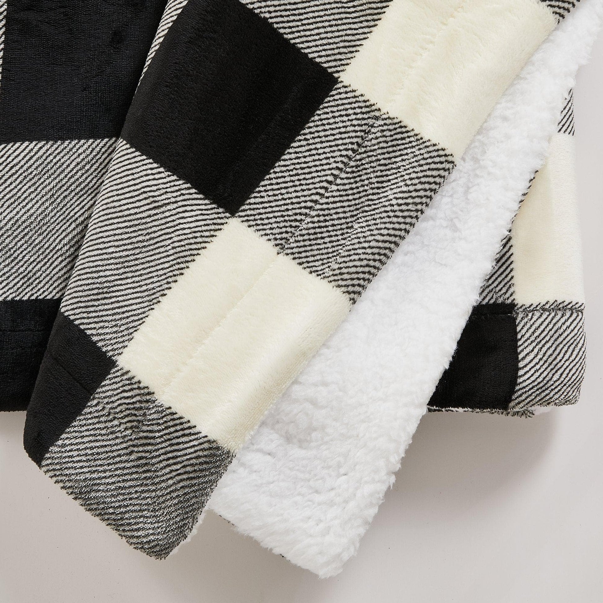 Velvet Plush Sherpa Luxury Bed Blanket - Kinsley Collection - -