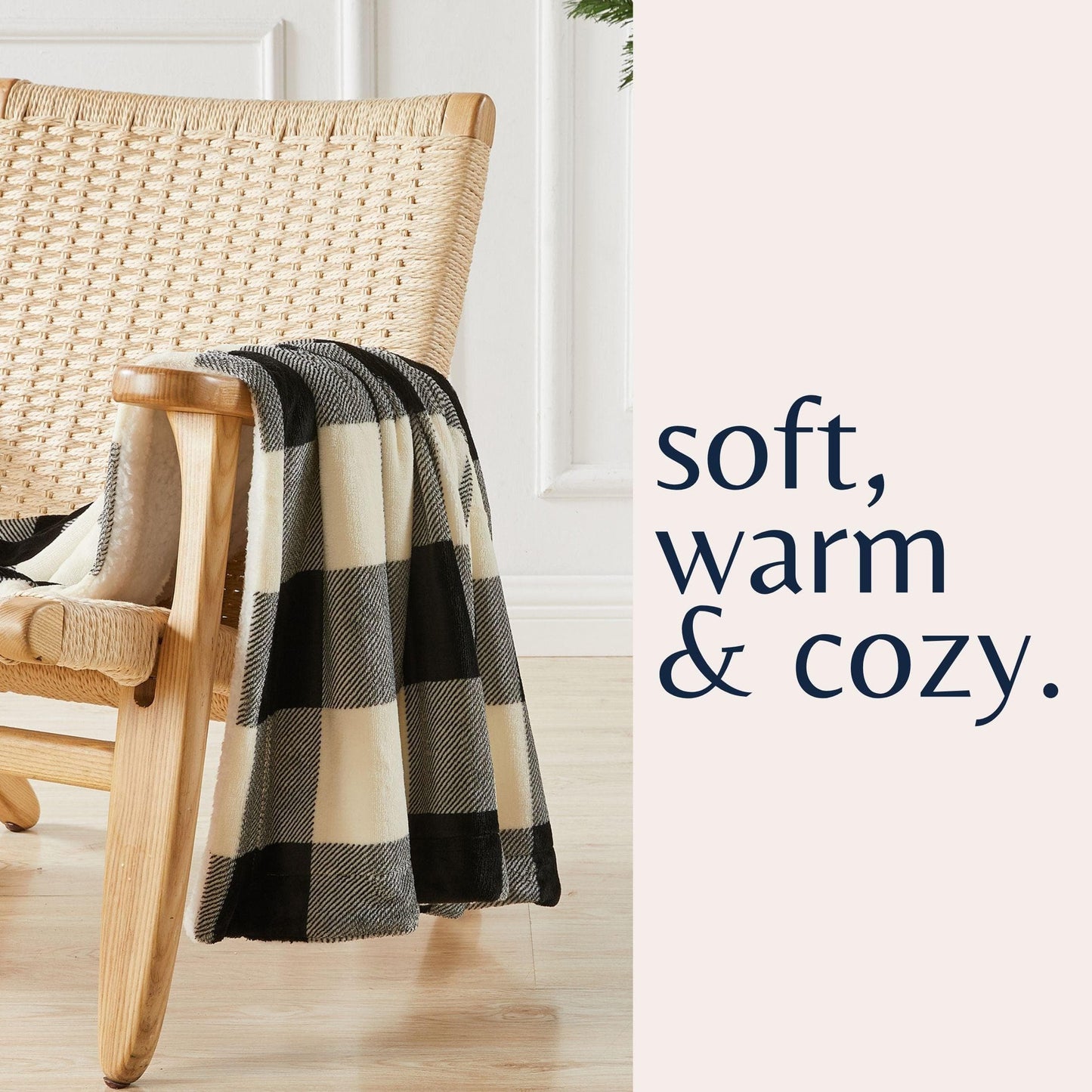 Velvet Plush Sherpa Luxury Bed Blanket - Kinsley Collection - -