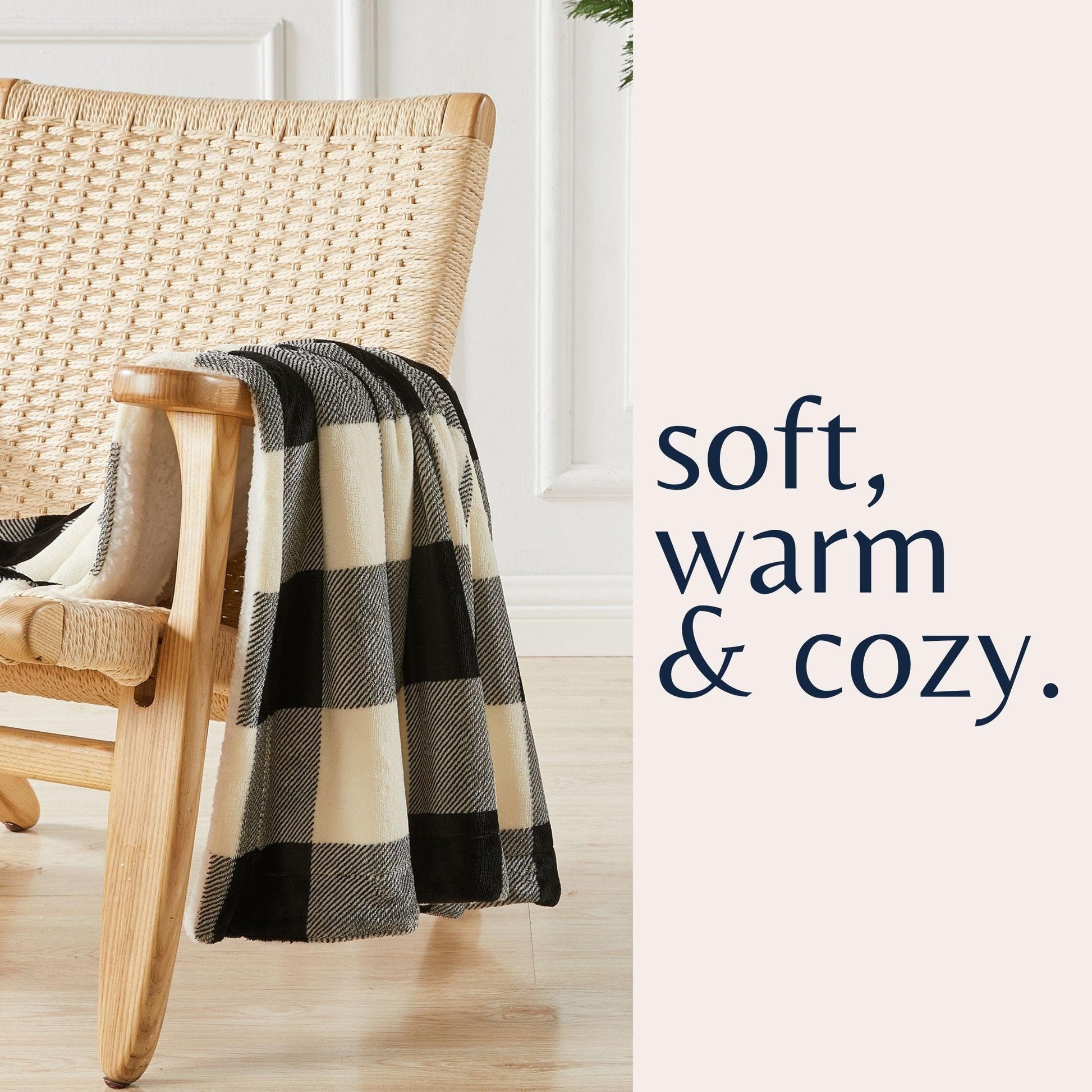 Velvet Plush Sherpa Luxury Bed Blanket - Kinsley Collection - -