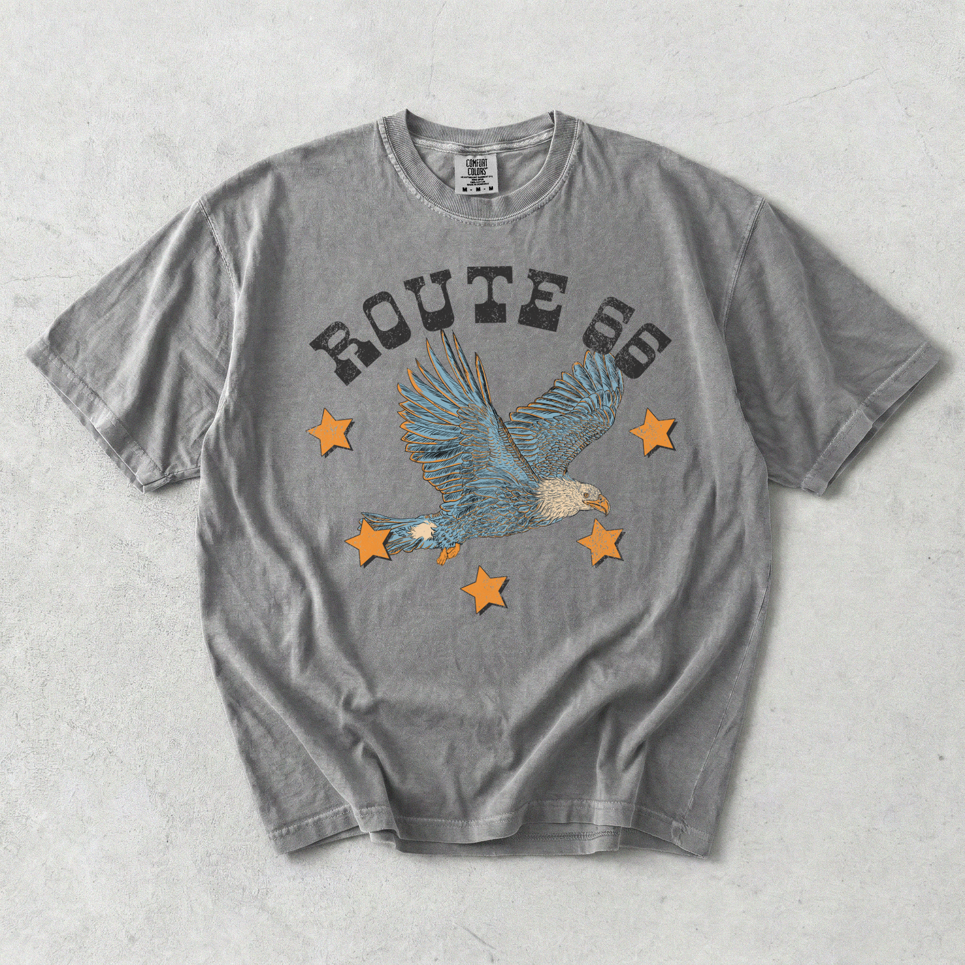 Route 66 Eagle Graphic Tee | Retro Western Route 66 T-Shirt - -