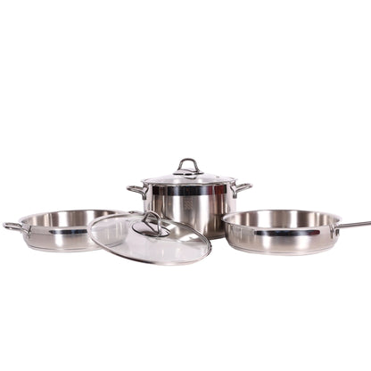 Serenk Modernist 5 Piece Stainless Steel Pots and Pan Set Kia Day Design