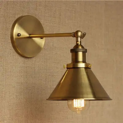 Industrial Style Vintage Brass Wall Lamp Kia Day Design