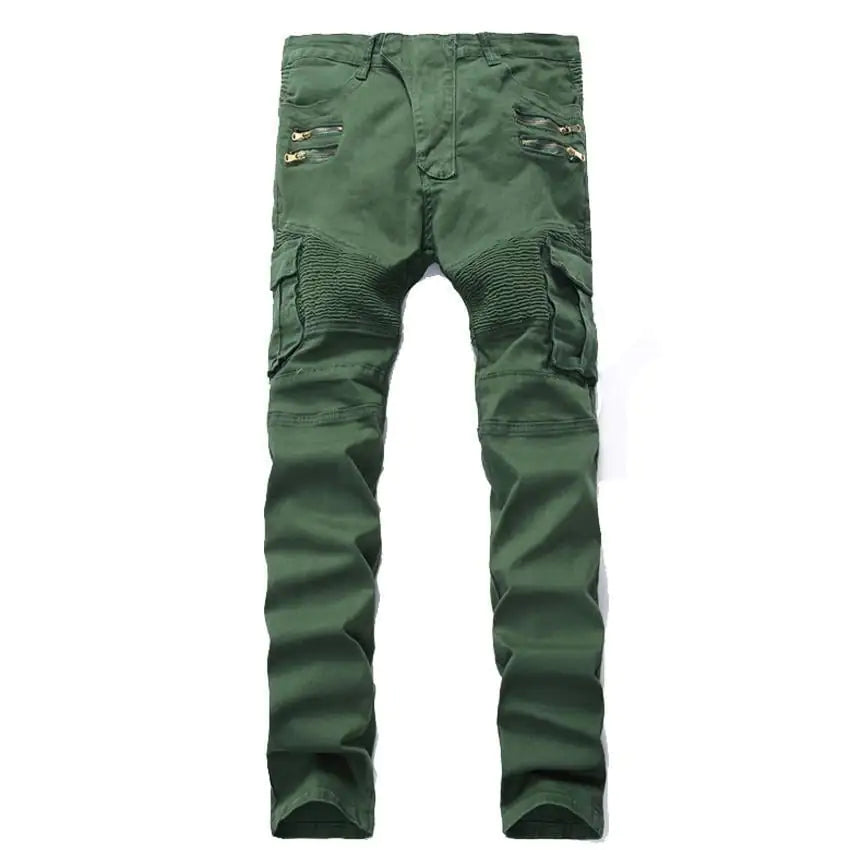 Men's Ripped Slim Fit Denim Jeans - Kia Day Design