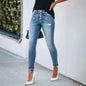 Womens Slim-Fit Ripped High-Stretch Denim Jeans - Light color - jeans