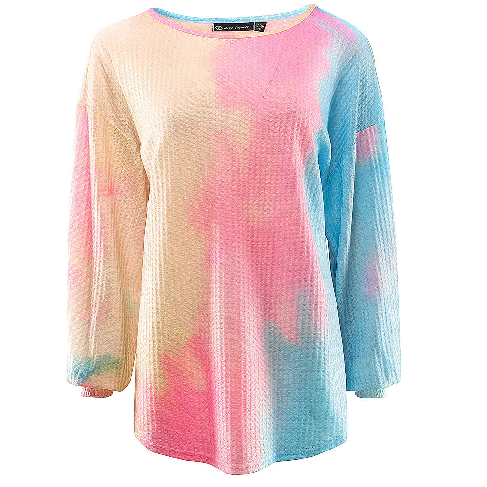 Tie-Dye Gradient Casual Women's Sweater - Kia Day Design