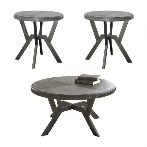 Alamo - 3 Piece Table Set - Gray - - table set