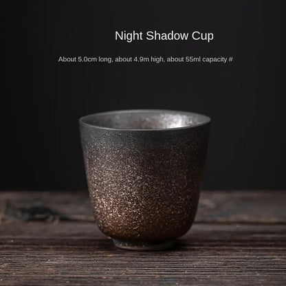 Japanese Iron Glaze Ceramic Tea Cup Kia Day Design