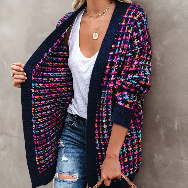 Retro Plaid Slim Fit Women's Sweater Knitwear