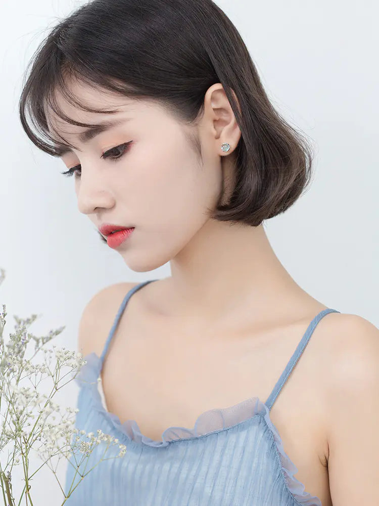 S925 Silver Gradient Blue Sky Earrings - Kia Day Design
