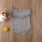 Newborn Baby Girl Sunsuit Outfit Gray