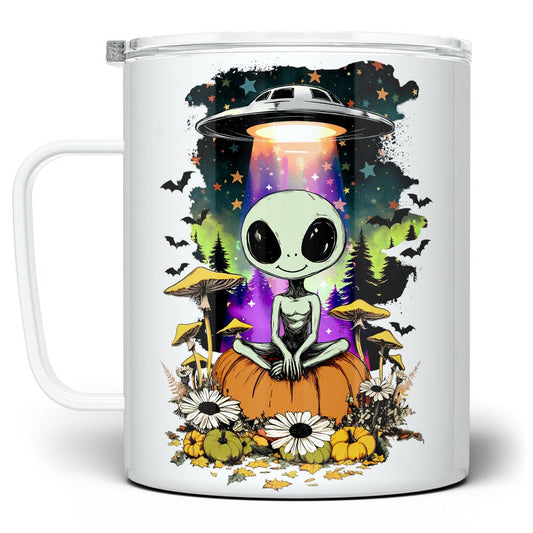 Halloween Alien Insulated Travel Mug - 12oz - mugs