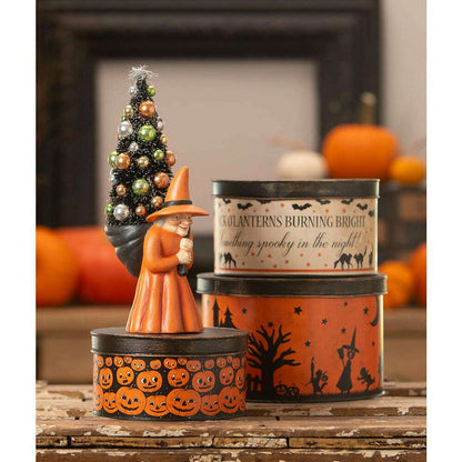 Halloween Vintage Tins Set/3 by Bethany Lowe Designs - - Seasonal & Holiday Decorations