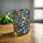 Confetti Pebbled Tumbler Hand-Blown Mexican Glassware - 1 Piece - Mexican Drinking Glass