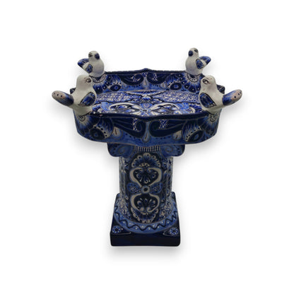 Colorful Talavera Bird Bath | Hand-Painted Ceramic Garden Art- The Talavera Hub- {{Product type}}