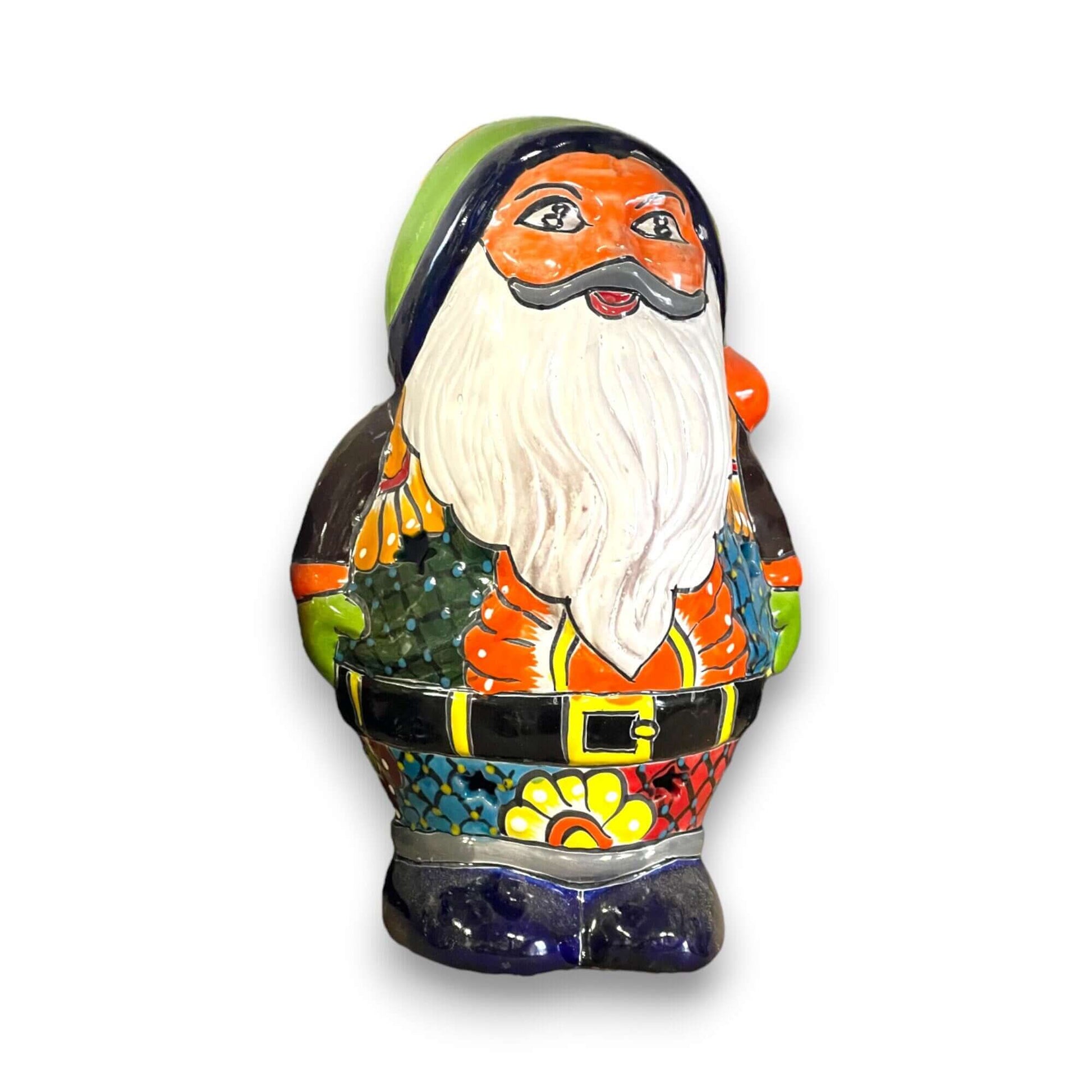 Talavera Santa Statue Hand-Painted Holiday Decor - - Talavera Statue