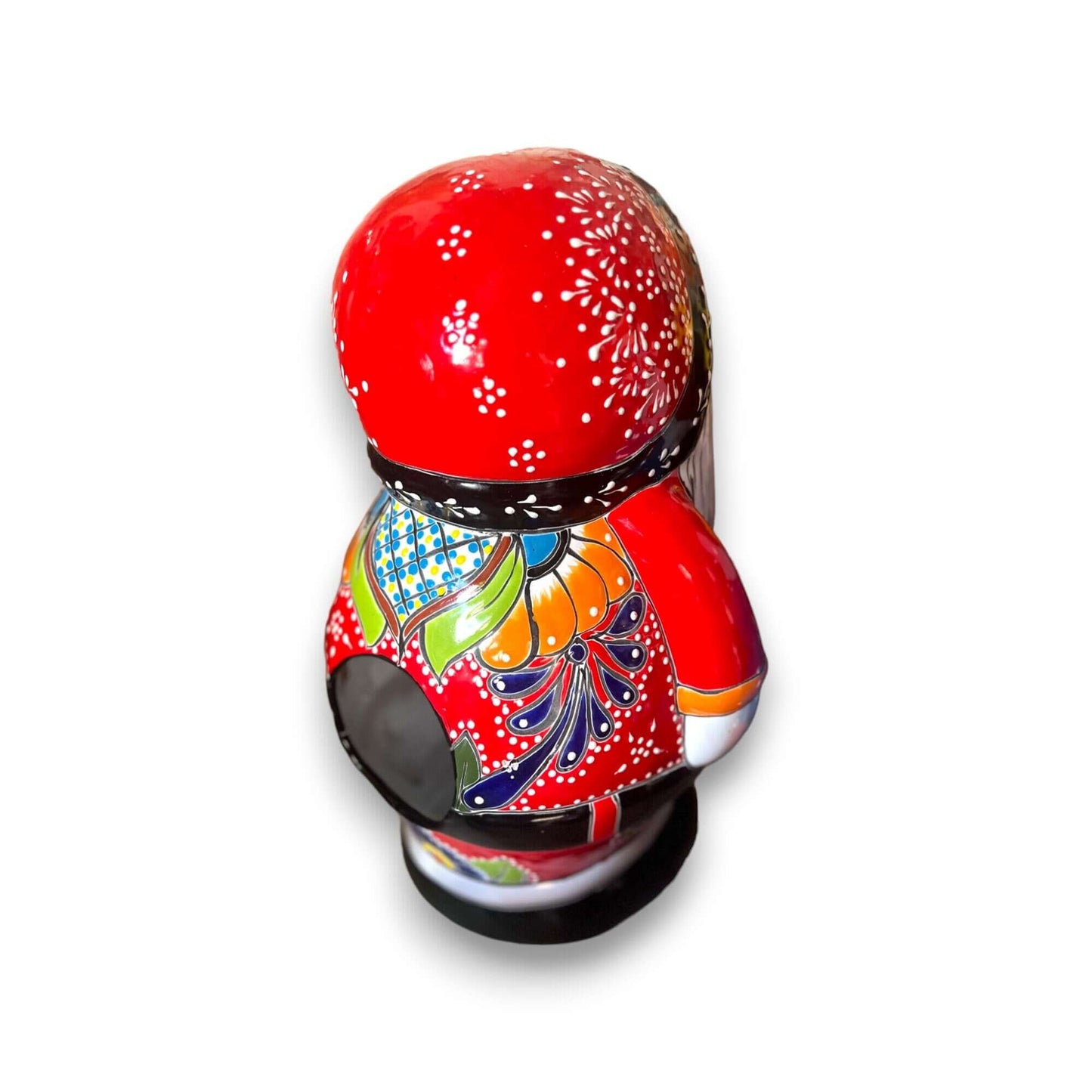Talavera Santa Statue Hand-Painted Holiday Decor - - Talavera Statue