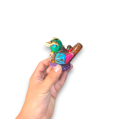 Small Aztec Bird Whistle | Handmade Cultural Ceramic Decor- The Talavera Hub- {{Product type}}