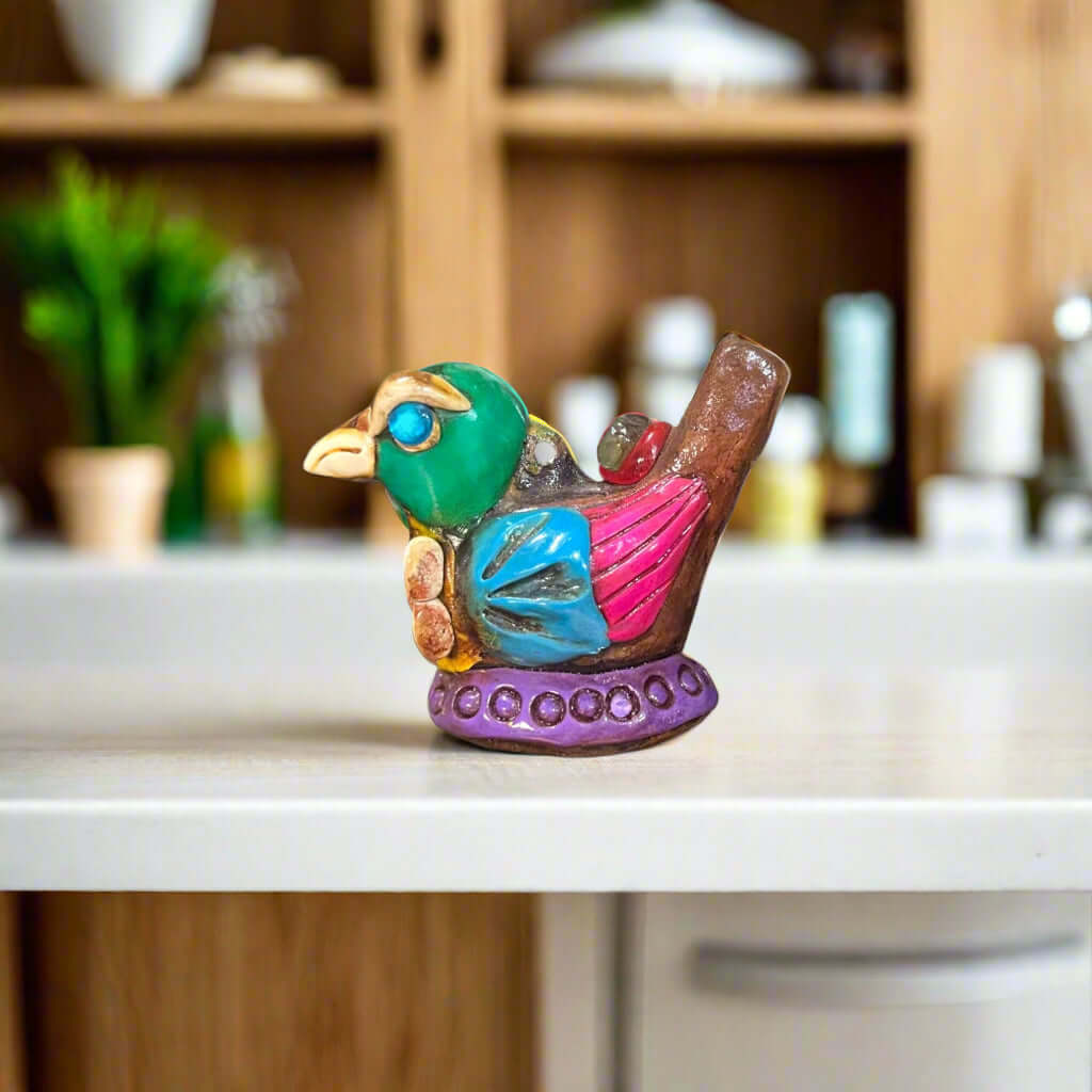 Small Aztec Bird Whistle | Handmade Cultural Ceramic Decor- The Talavera Hub- {{Product type}}