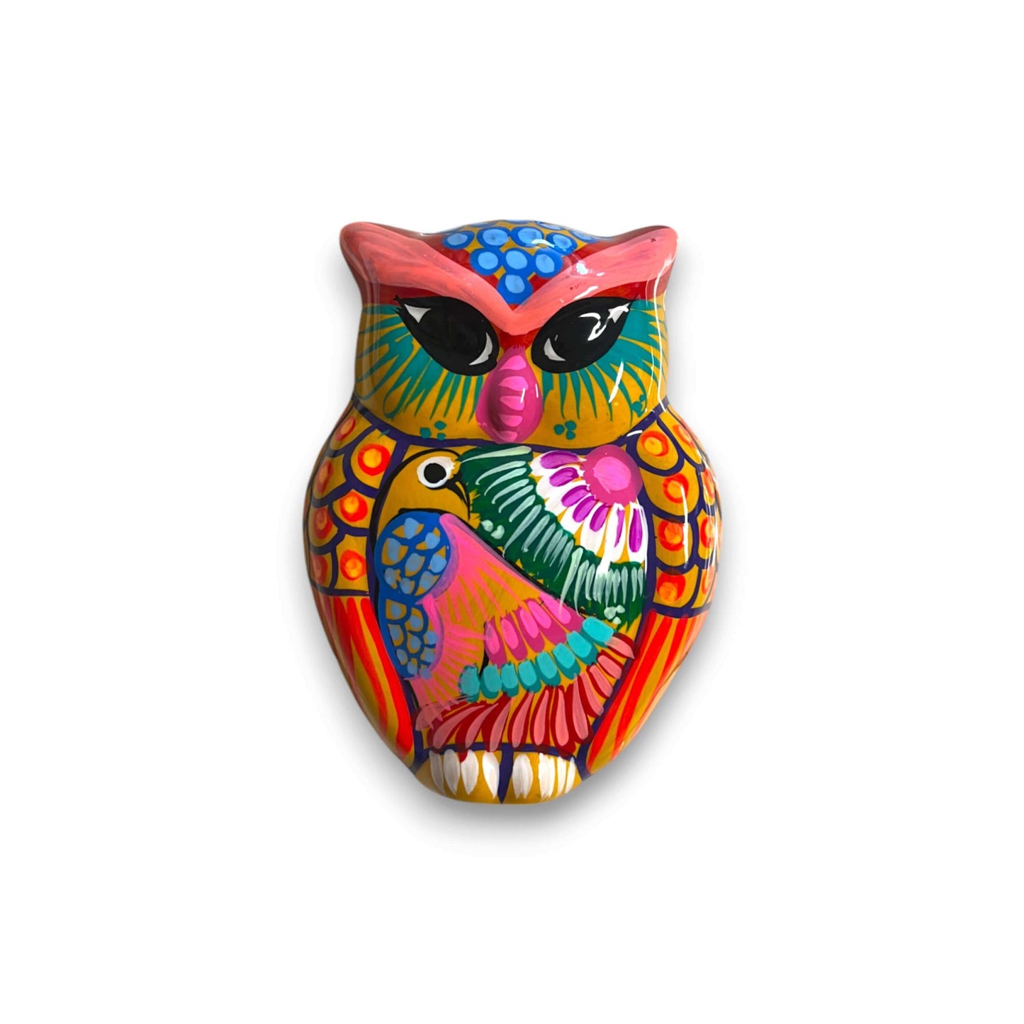 Small Guerrero Owl Wall Decor | Handmade Mexican Ceramic Accent- The Talavera Hub- {{Product type}}