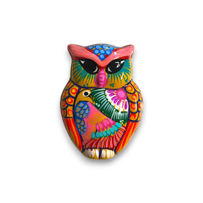 Small Guerrero Owl Wall Decor | Handmade Mexican Ceramic Accent- The Talavera Hub- {{Product type}}