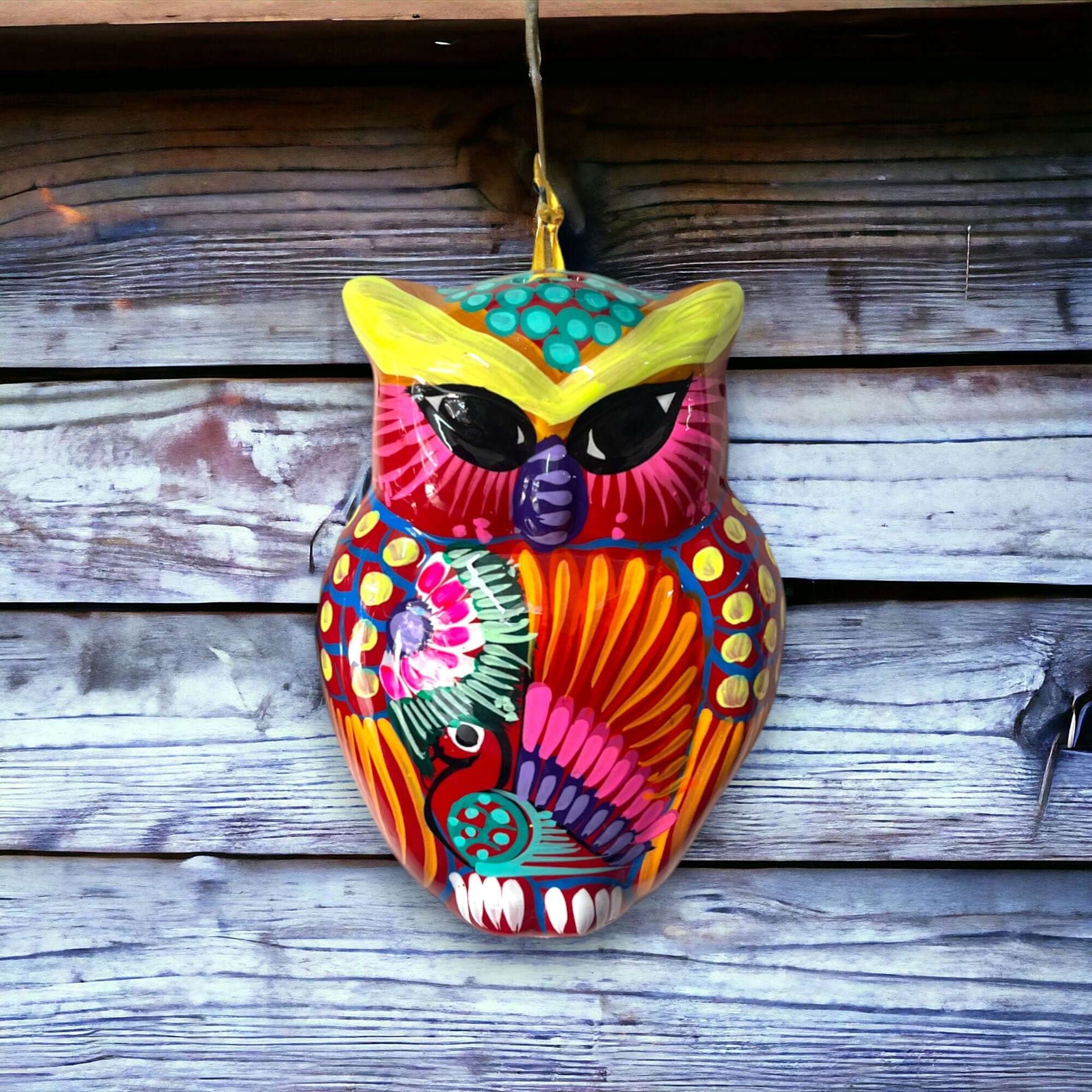 Small Guerrero Owl Wall Decor | Handmade Mexican Ceramic Accent- The Talavera Hub- {{Product type}}