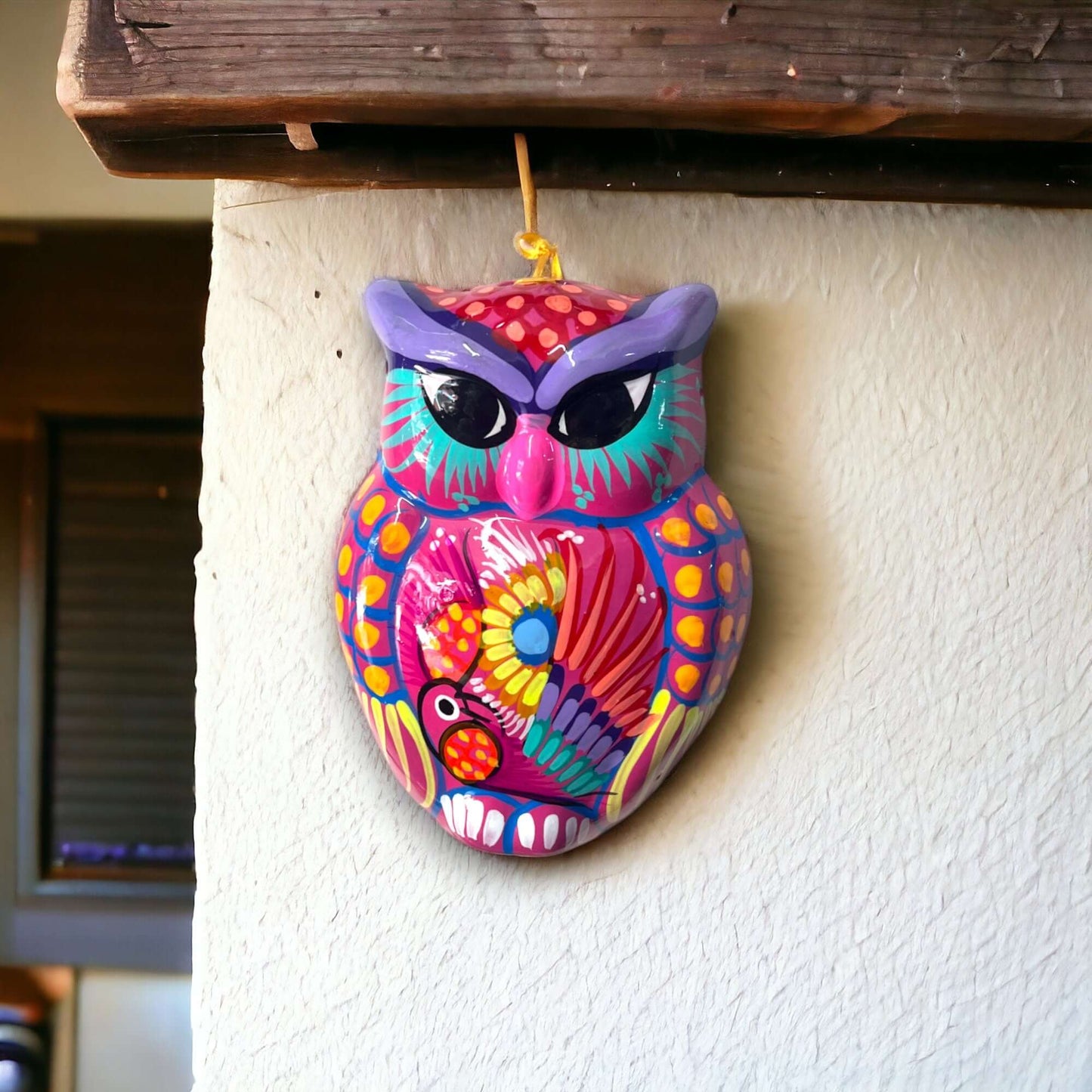 Small Guerrero Owl Wall Decor | Handmade Mexican Ceramic Accent- The Talavera Hub- {{Product type}}