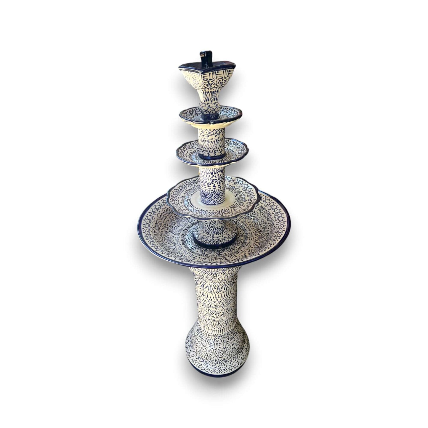 Handmade Talavera Fountain Vibrant Mexican Artwork - - Talavera Fountain