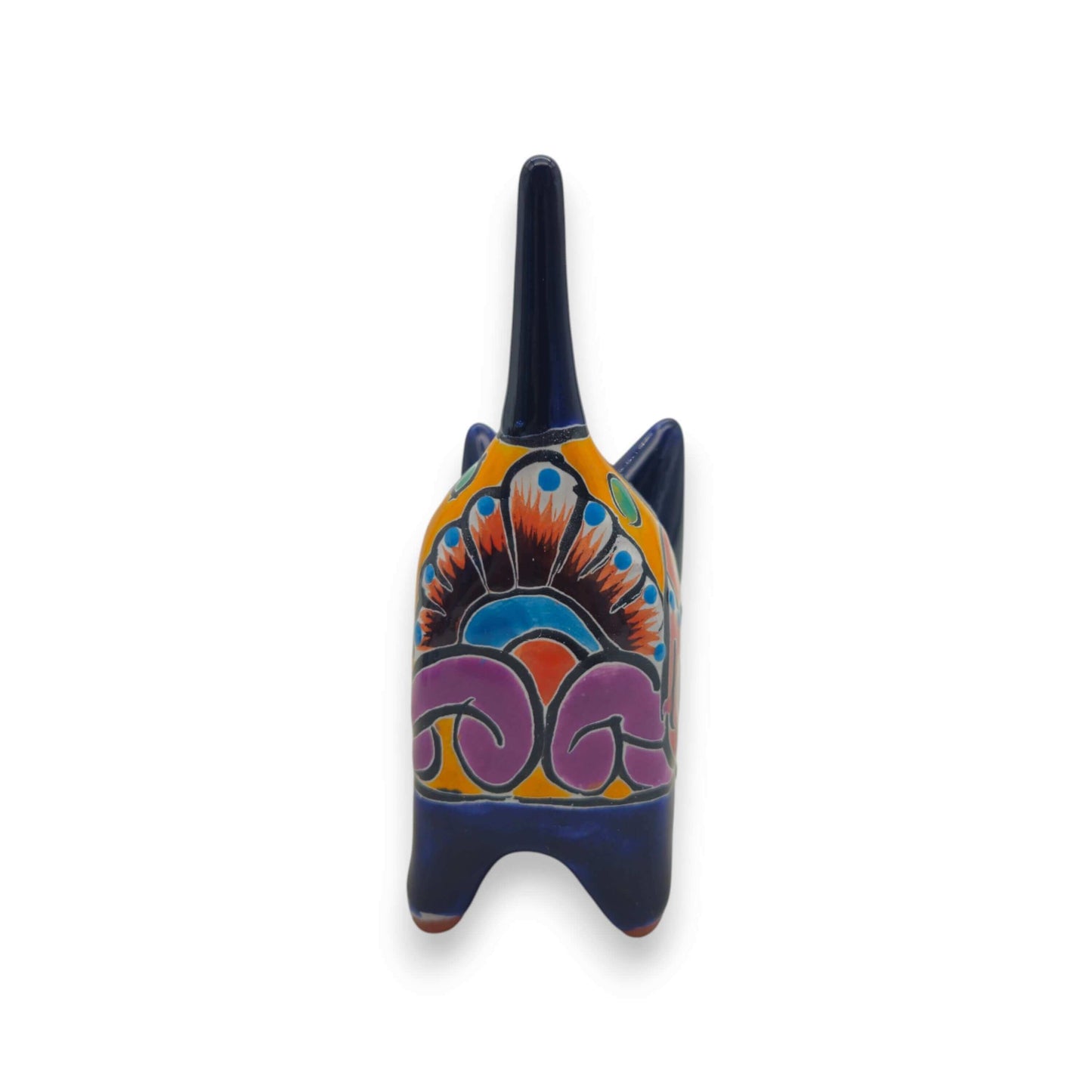 Vibrant Talavera Cat Planter Handmade Mexican Pottery - - Talavera Planter