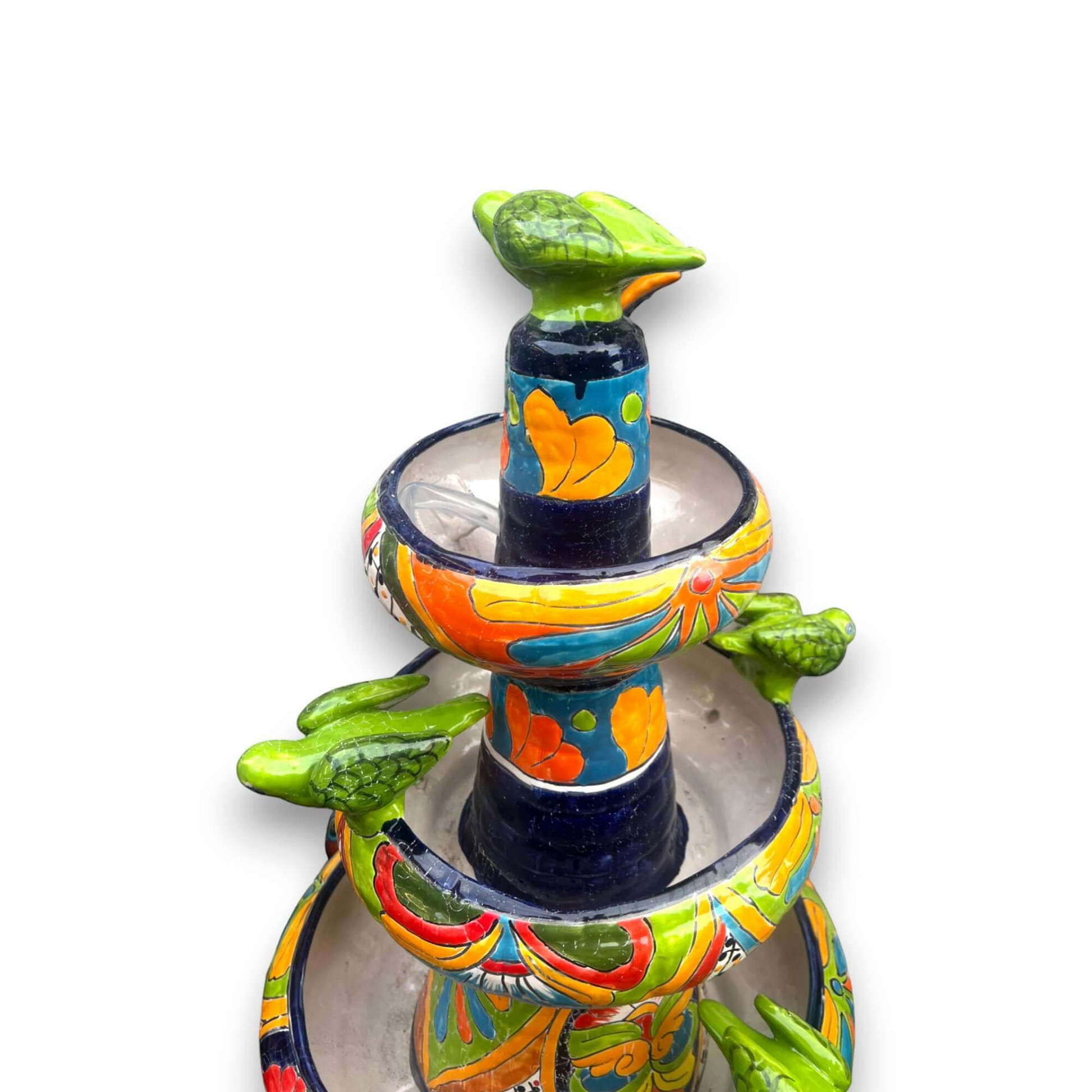 Handmade Talavera Fountain Authentic Mexican Art - - Talavera Fountain