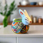 Talavera Rabbit Planter Handmade Mexican Bunny Pot - - Talavera Figurine